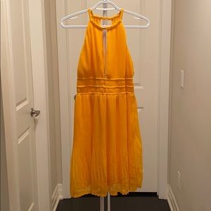 Yellow dress.